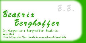 beatrix berghoffer business card